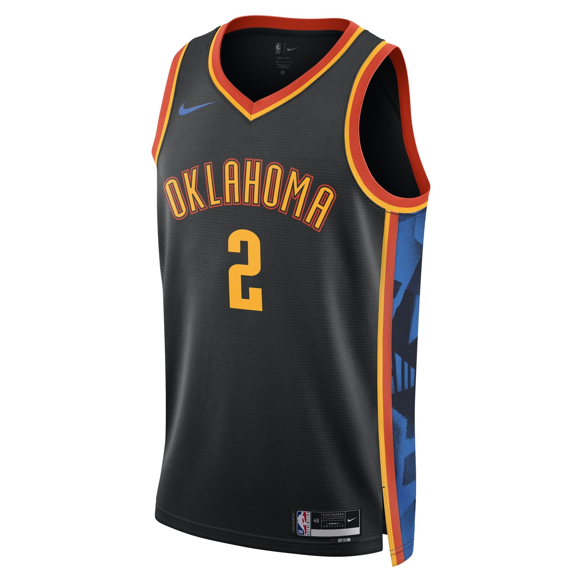 Shai Gilgeous-Alexander Oklahoma City Thunder Nike Unisex Swingman Jersey - City Edition - Black - Image 2