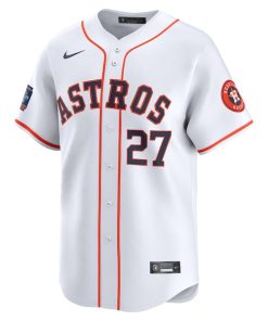 Alternative view of Jose Altuve Houston Astros Nike 2024 MLB World Tour Mexico City Series Home Limited Player Jersey - White