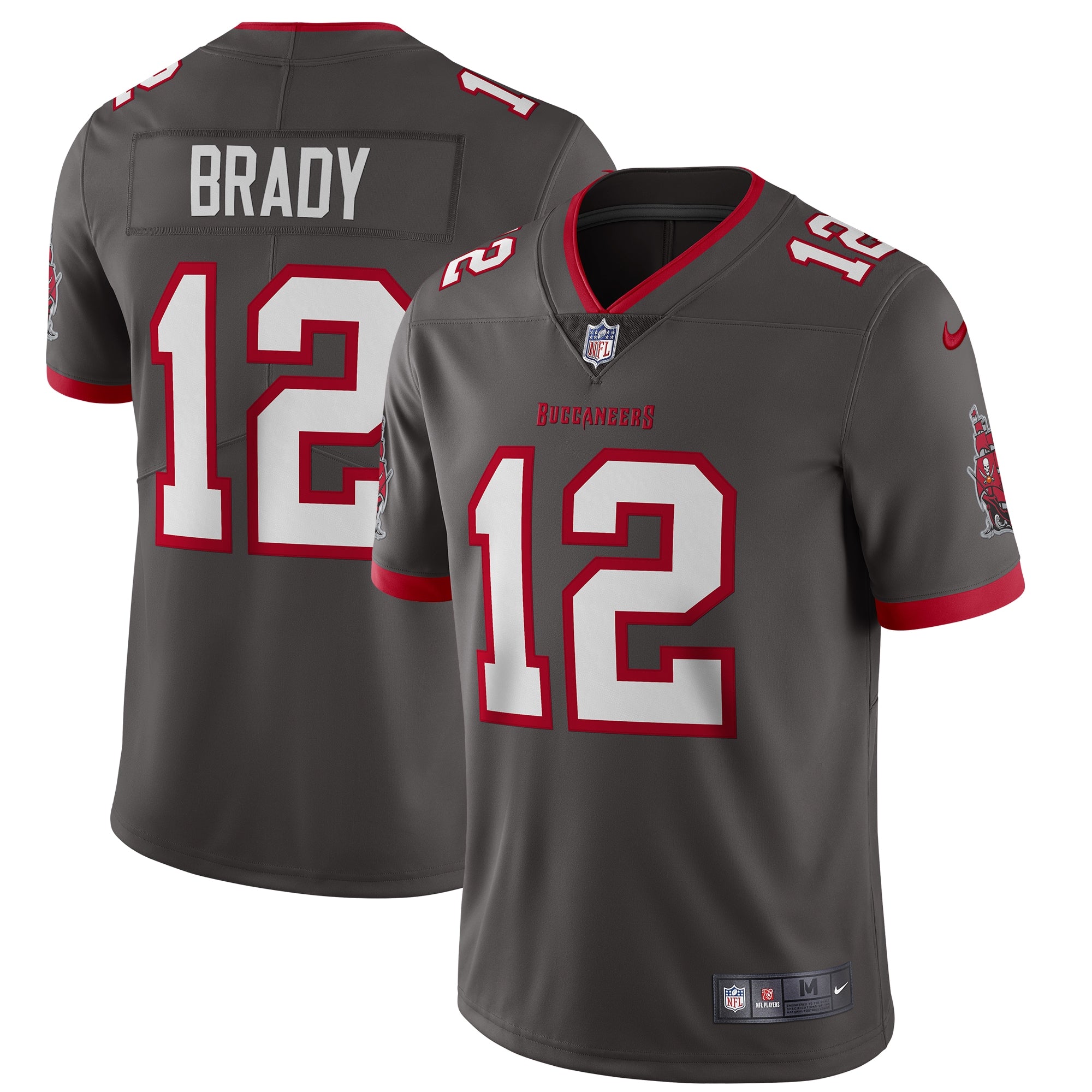 Tom Brady Tampa Bay Buccaneers Nike Vapor Limited Jersey - Red/Pewter - Image 6