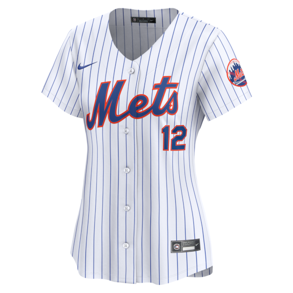 Francisco Lindor New York Mets Nike Women's Home Limited Jersey - White - Image 2