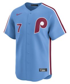 Alternative view of Trea Turner Philadelphia Phillies Nike Alternate Limited Player Jersey?¨C Light Blue