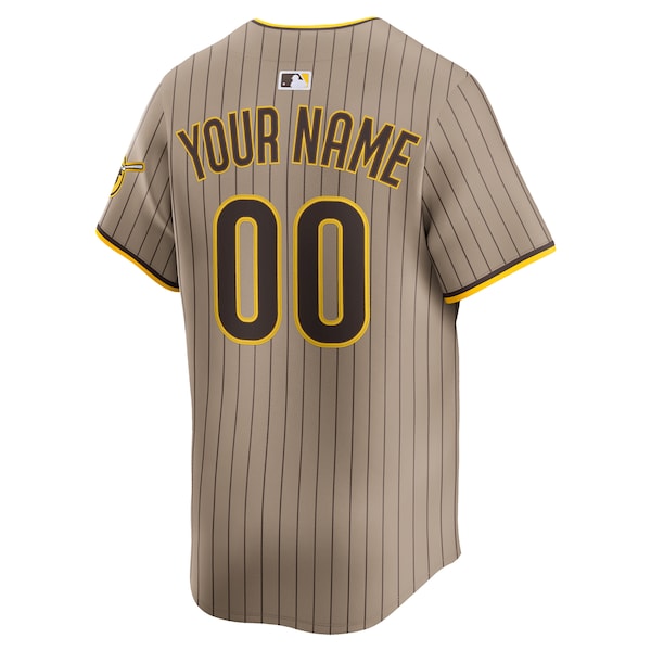 San Diego Padres Nike Alternate Limited Custom Jersey - Sand/White - Image 4