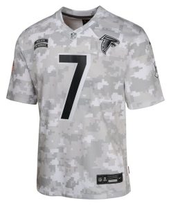 Alternative view of Bijan Robinson Atlanta Falcons Nike Youth 2024 Salute to Service Game Jersey - Arctic Camo