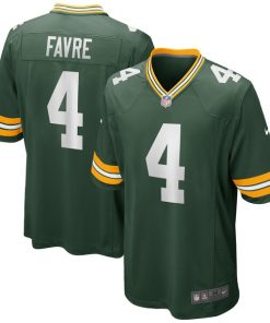 Men's Green Bay Packers Brett Favre Nike Green Game Retired Player Jersey