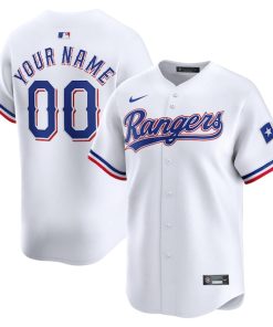 Texas Rangers Nike Youth Home Limited Custom Jersey - White
