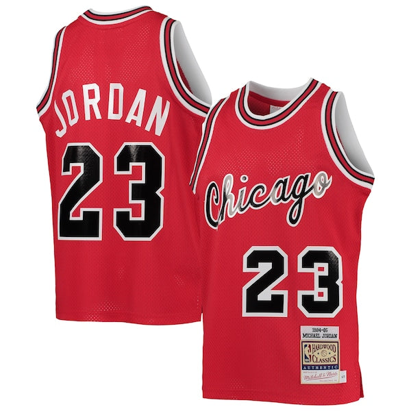 Youth Chicago Bulls Michael Jordan Red 1984/85 Hardwood Classics Authentic Jersey