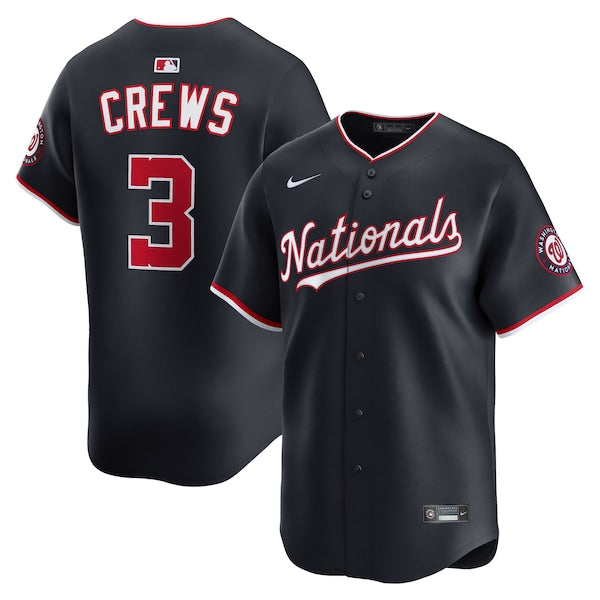 Dylan Crews Washington Nationals Nike Alternate Limited Jersey - Navy/White - Image 2