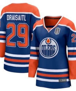 Leon Draisaitl Edmonton Oilers  Women's 2025 Stanley Cup Final Home Breakaway Jersey - Royal