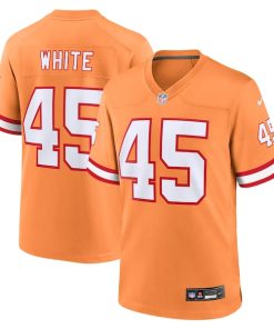 Devin White Tampa Bay Buccaneers Nike Throwback Game Jersey - Orange