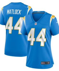 Alternative view of Scott Matlock Los Angeles Chargers Nike Women's  Game Jersey -  Powder Blue