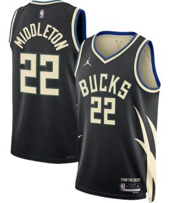 Khris Middleton Milwaukee Bucks Jordan Brand Unisex Swingman Jersey - Statement Edition - Black
