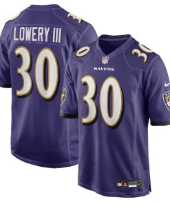 Reuben Lowery III Baltimore Ravens Nike Team Game Jersey -  Purple