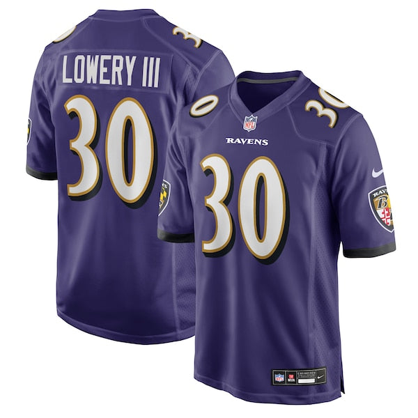 Reuben Lowery III Baltimore Ravens Nike Team Game Jersey - Purple