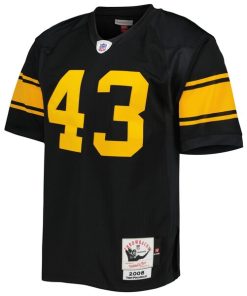 Alternative view of Troy Polamalu Pittsburgh Steelers 2008  Authentic Throwback Retired Player Jersey - Black