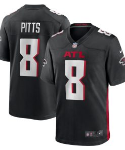 Alternative view of Kyle Pitts Atlanta Falcons Nike Game Player Jersey - White/Black