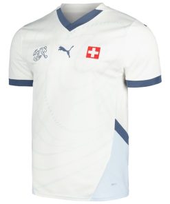 Alternative view of Switzerland National Team Puma 2024 Away Replica Jersey - White