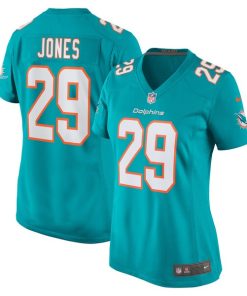 Brandon Jones Miami Dolphins Nike Women's Team Game Jersey - Aqua