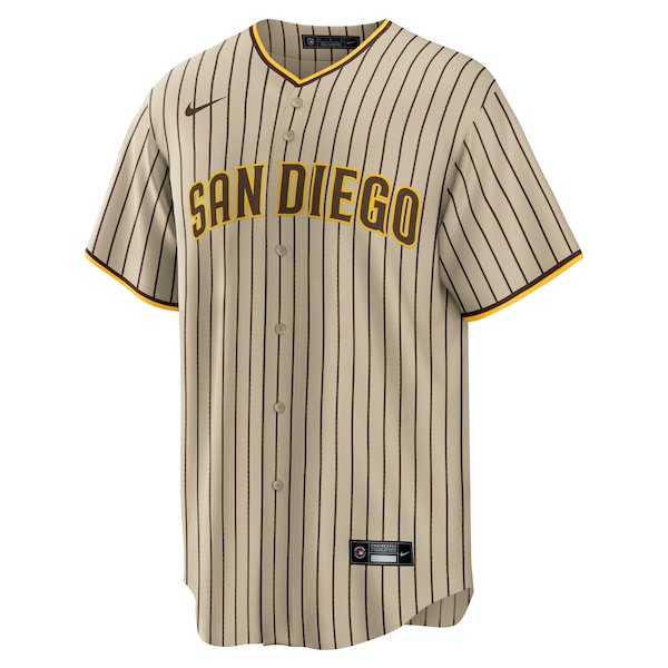 San Diego Padres Nike Road Custom Replica Jersey - Brown - Image 2