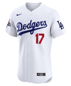 Alternative view of Shohei Ohtani Los Angeles Dodgers Nike 2024 World Series Champions Home Elite Player Jersey - White