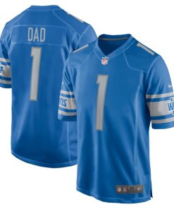 Number 1 Dad Detroit Lions Nike Game Jersey - Blue