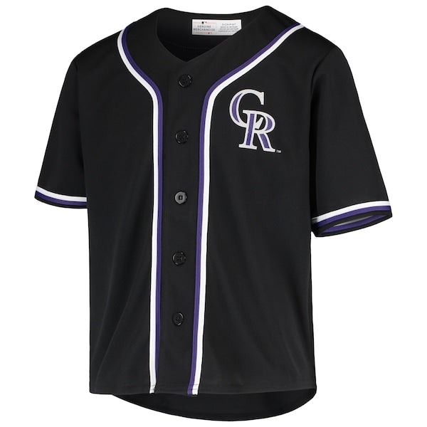 Youth Black Colorado Rockies MLB Team Jersey - Image 3