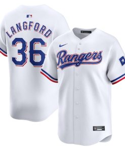 Wyatt Langford Texas Rangers Nike Home Limited Player Jersey - White
