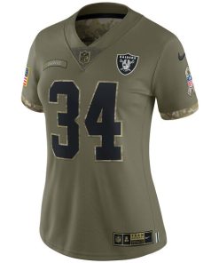Alternative view of Bo Jackson Las Vegas Raiders Nike Women's 2022 Salute To Service Retired Player Limited Jersey - Olive