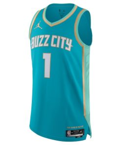 Alternative view of Jordan Brand LaMelo Ball Charlotte Hornets  Authentic Jersey - City Edition - Teal