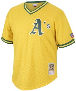 Alternative view of Mark McGwire Oakland Athletics Cooperstown Collection Mesh Batting Practice Jersey - Gold