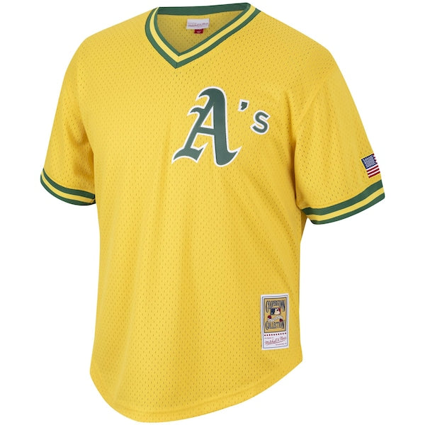Mark McGwire Oakland Athletics Cooperstown Collection Mesh Batting Practice Jersey - Gold - Image 2