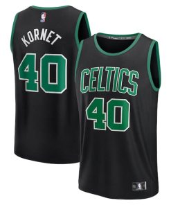 Luke Kornet Boston Celtics  Fast Break Replica Player Jersey - Statement Edition - Black