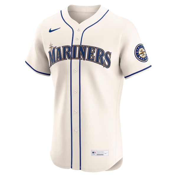 Julio Rodr¨ªguez Seattle Mariners Nike Alternate 2 Elite Player Jersey - Cream/White/Teal - Image 3