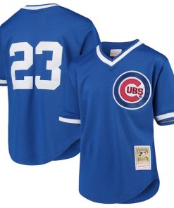 Ryne Sandberg Chicago Cubs Youth Cooperstown Collection Mesh Batting Practice Jersey - Royal