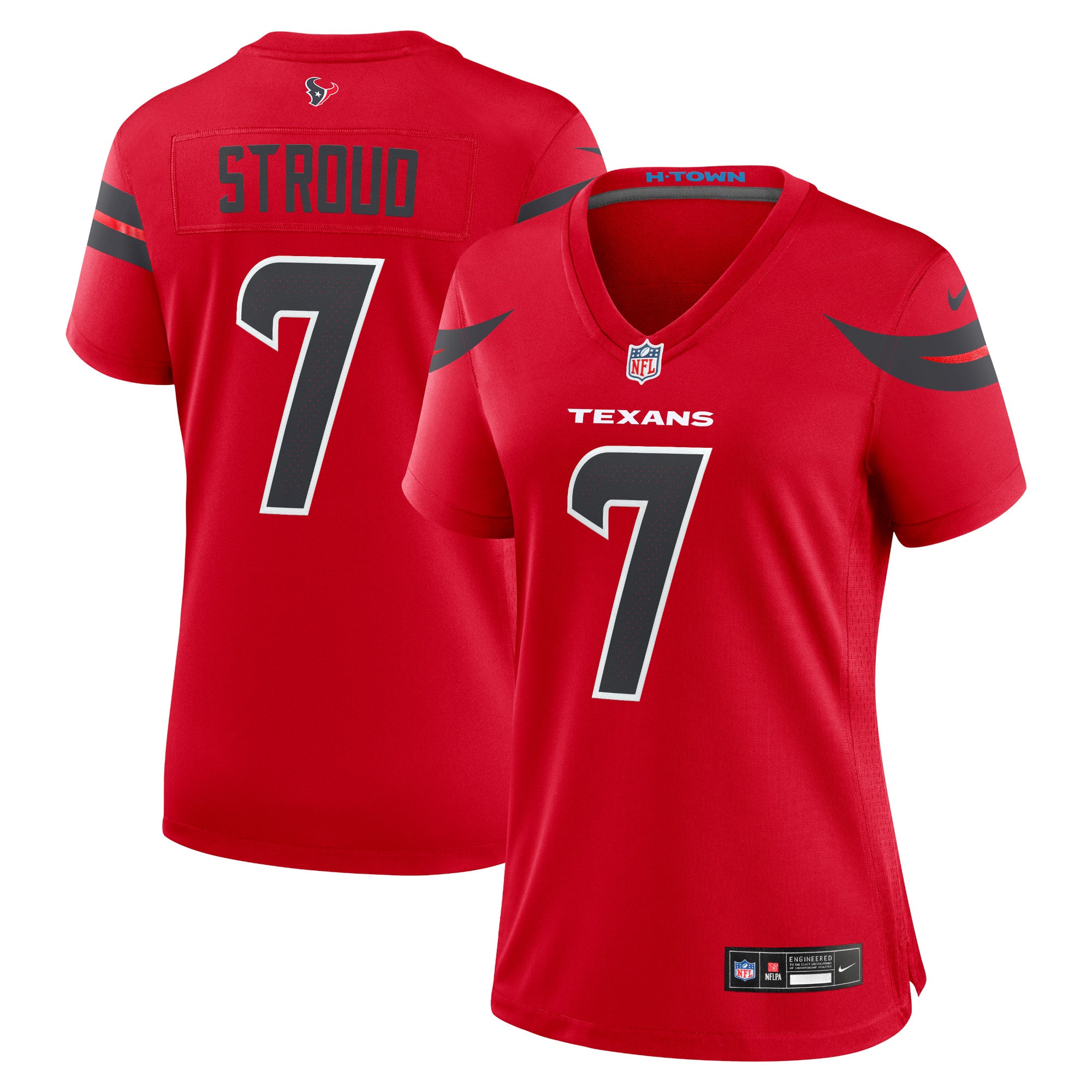 C.J. Stroud Houston Texans Nike Women's Game Jersey - White/Red - Image 6