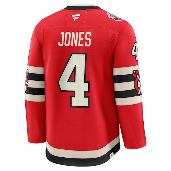 Seth Jones Chicago Blackhawks 2025 NHL Winter Classic Premium Player Jersey - Red - Image 3