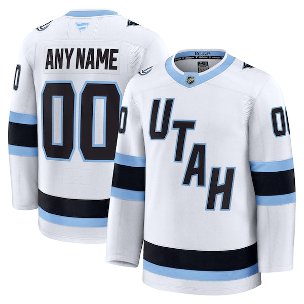 Utah Mammoth Away Premium Custom Jersey - White/Black