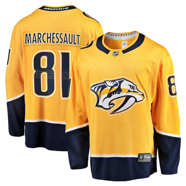 Jonathan Marchessault Nashville Predators Home Premier Breakaway Player Jersey - Gold