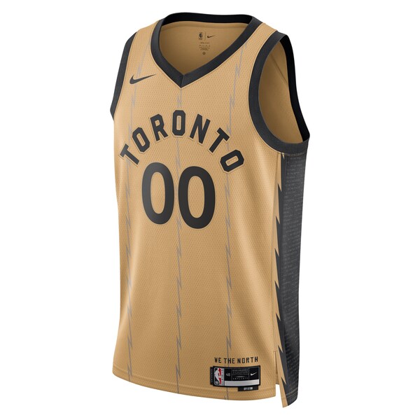 Toronto Raptors Nike Unisex 2023/24 Custom Swingman Jersey - Gold - City Edition - Image 2