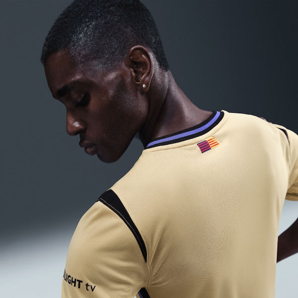 Barcelona Nike 2025/26 Away Stadium Replica Jersey - Gold/Navy - Image 10