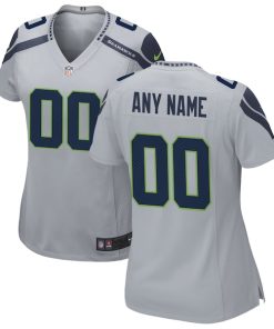 Seattle Seahawks Nike Women's Alternate Custom Game Jersey - Gray
