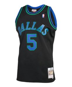 Alternative view of Jason Kidd Dallas Mavericks 1994/95 Hardwood Classics Reload 2.0 Swingman Jersey - Black
