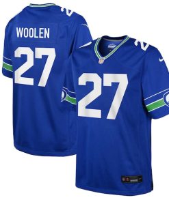 Tariq Woolen Seattle Seahawks Nike Youth Alternate Player Game Jersey - Royal