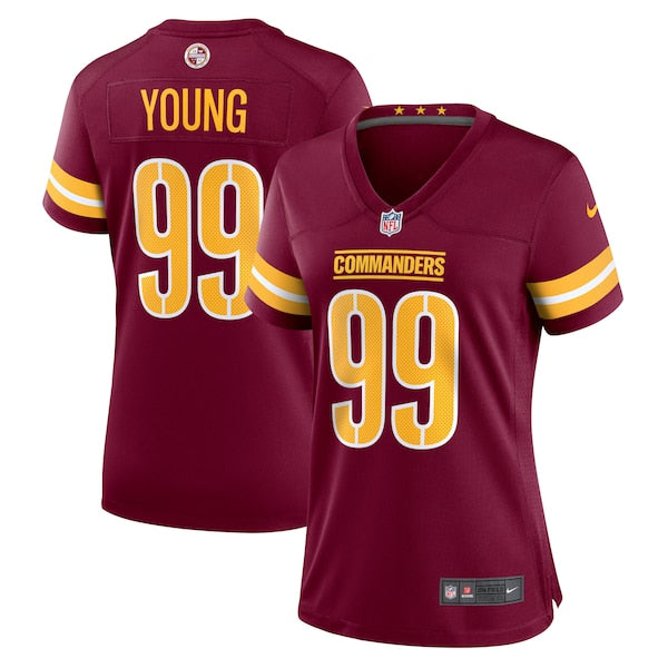 Chase Young Washington Commanders Nike Women's Player Jersey - Burgundy/Black/White - Image 2