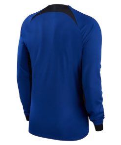 Alternative view of Netherlands National Team Nike 2022/23 Home Breathe Stadium Replica Blank Long Sleeve Jersey - Blue