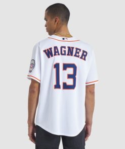 Alternative view of Billy Wagner Houston Astros Nike 2025 Baseball Hall of Fame Name & Number Retired Replica Jersey - White
