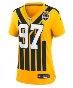 Alternative view of Cameron Heyward Pittsburgh Steelers Nike Women's Alternate 1933 Throwback Game Jersey - Gold