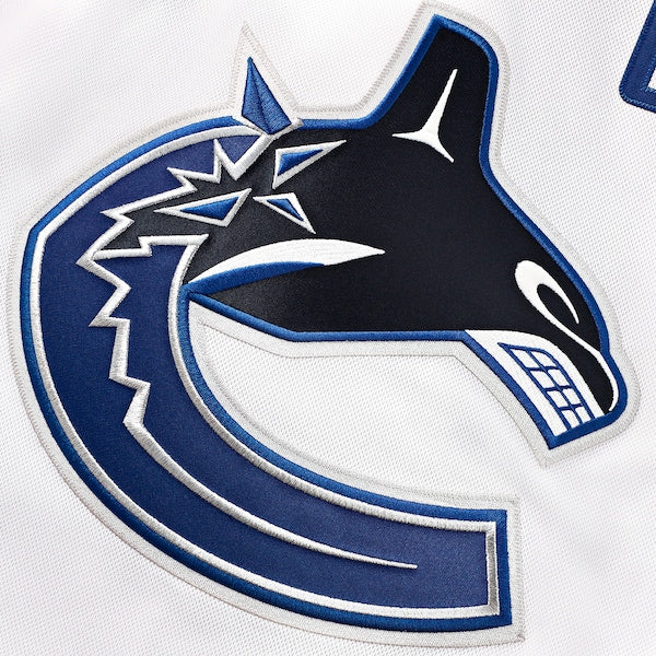 Vancouver Canucks Away Premium Custom Jersey - White/Blue - Image 5