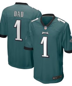 Number 1 Dad Philadelphia Eagles Nike Game Jersey - Midnight Green