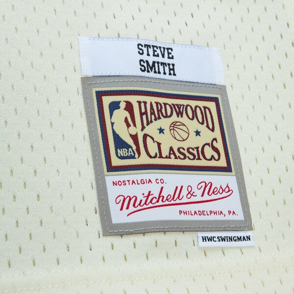 Steve Smith Atlanta Hawks Chainstitch Swingman Jersey - Cream - Image 3