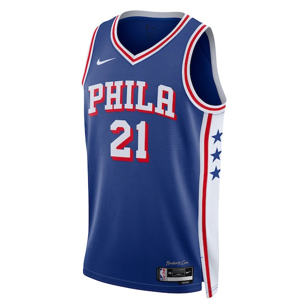 Joel Embiid Philadelphia 76ers Nike Unisex Swingman Jersey - Icon Edition - Royal/White - Image 2
